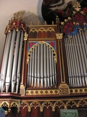 Vue de la partie gauche du buffet de l'orgue. Cliché personnel