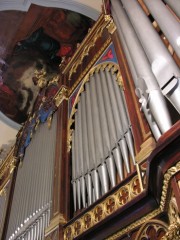 Vue de la partie droite du buffet de l'orgue. Cliché personnel