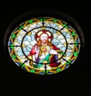 Autre vitrail au-dessus du choeur de l'église de Grolley. Cliché personnel