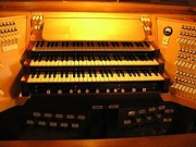 Temple du Locle. Les claviers du Grand Orgue. Cliché personnel