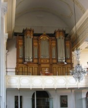 Une dernière vue de l'orgue H. Spaich (1880) en l'église de Belfaux. Cliché personnel