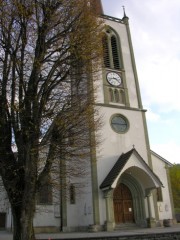 Eglise de Treyvaux, canton de Fribourg. Cliché personnel (début nov. 2007)