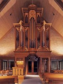 Orgue Halbert Gober (Canada) en la Lutheran Church of the Good Shepherd, Brooklyn (Ohio). Crédit: www.goberorgans.com/