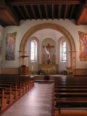 Eglise catholique du Locle: la nef. Cliché personnel
