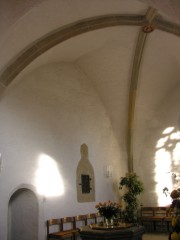 Vue du choeur de l'église de Guggisberg. Cliché personnel