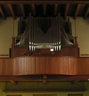 Eglise catholique du Locle. Gros plan sur l'orgue Gonzalez. Cliché personnel