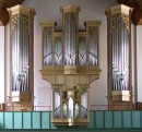 Orgue Metzler (1985) de l'église réformée en ville de Frauenfeld. Crédit: www.evang-frauenfeld.ch/