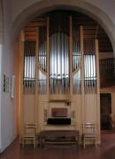 Orgue Kuhn (2002) à Oberwil bei Büren. Cliché personnel (janvier 2008)