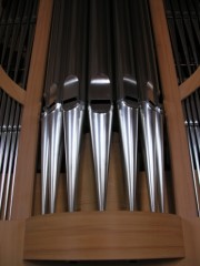 Détail de l'orgue Kuhn. Cliché personnel