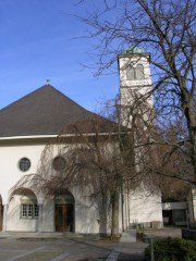 Vue de la Zwinglikirche de Granges, façade Ouest. Cliché personnel (janvier 2008)