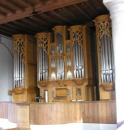 Vue de l'orgue de trois-quarts depuis la tribune Sud. Cliché personnel