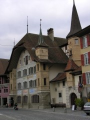 Vue de l'ancien château de Büren an der Aare (17ème s.). Cliché personnel