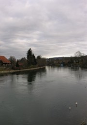 Vue de l'Aar à Büren an der Aare. Cliché personnel