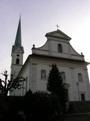 Vue de l'église catholique St-Eusèbe de Granges (Grenchen). Cliché personnel (janvier 2008)