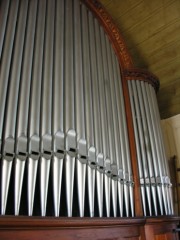 Détail de la façade de l'orgue. Cliché personnel