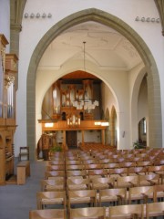 Vue intérieure de la Stadtkirche en direction du Grand Orgue. Cliché personnel