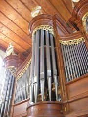 Vue de la Montre de l'orgue, en tribune. Cliché personnel