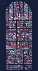 Un des vitraux de la cathédrale de Poitiers (fin 12ème s.). Crédit: www.diocese-poitiers.com.fr/