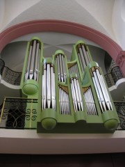 Vue de l'orgue en contre-plongée. Cliché personnel