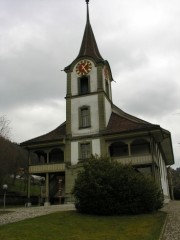 Vue de l'église de Krauchthal (1793). Cliché personnel (mars 2008)