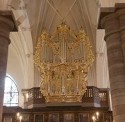 Orgue restauré / reconstitué de l'église allemande Ste-Gertrude de Stockholm. 1684, inauguré en 2004. Crédit: www.st-gertrud.se/