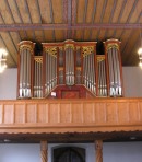 Orgue Kuhn (1984) de l'église réformée de Sumiswald. Cliché personnel (mars 2008)