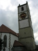 Vue de l'église de Sumiswald. Cliché personnel (mars 2008)