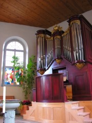 Vue de l'orgue de trois-quarts. Cliché personnel