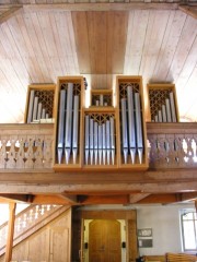 Vue de l'orgue en contre-plongée. Cliché personnel