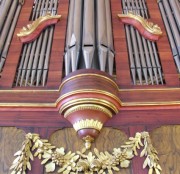 Détail du buffet de l'orgue de Frutigen. Cliché personnel