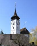 Eglise réformée de Steffisburg (au zoom). Cliché personnel (mars 2008)