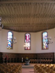 Vue du choeur de l'église depuis l'entrée Ouest. Cliché personnel