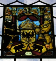 Vitrail de 1671 à l'église de Ringgenberg. Cliché personnel (avril 2008)