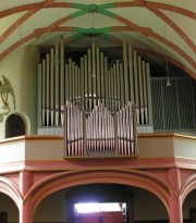Vue rapprochée de l'orgue depuis le choeur. Cliché personnel