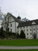 Vue de l'Abbaye d'Engelberg. Cliché personnel (mai 2008)