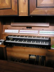 La console de l'orgue de choeur. Cliché personnel