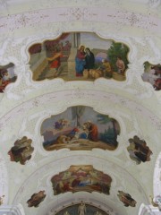 Enfilade des peintures de la voûte. Cliché personnel