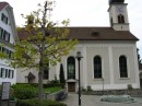 Eglise St. Nikolaus d'Hergiswil. Cliché personnel (mai 2008)