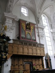 Vue vers le choeur avec son orgue de 1646-47. Cliché personnel