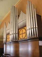 Le Landeron, église catholique, autre vue de l'orgue Dumas. Cliché personnel