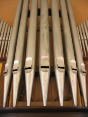 Le Landeron, église catholique. Détail de l'orgue. Cliché personnel