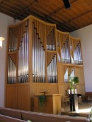 Le grand orgue Kuhn (1988) de l'église réformée du quartier de Mattenbach à Winterthur. Cliché personnel (mai 2008)