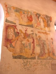 Peinture murale de l'époque de la fin du gothique. Cliché personnel