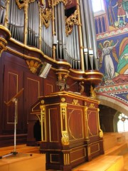 Vue de l'orgue et de la console. Cliché personnel