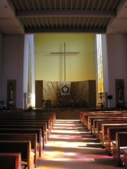 Vue intérieure de l'église Herz Jesu. Cliché personnel