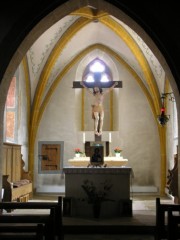 Le Landeron, intérieur de la Chapelle des 10'000 Martyrs. Cliché personnel