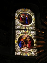 Vitrail de la chapelle du Saint Sacrement. Cliché personnel