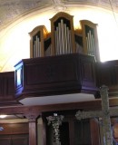 Vue de l'orgue Mascioni de l'église d'Osogna. Cliché personnel (fin mai 2008)