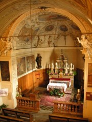 Vue de la nef et du choeur depuis la tribune de l'orgue. Cliché personnel