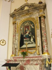Vue d'un autel à Hirsingue (vers 1775). Cliché personnel